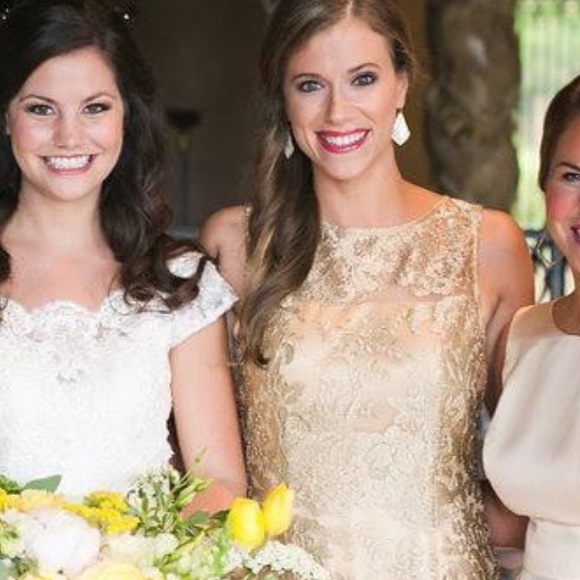 Gold BHLDN Bridesmaid dress - Picture 3 of 4